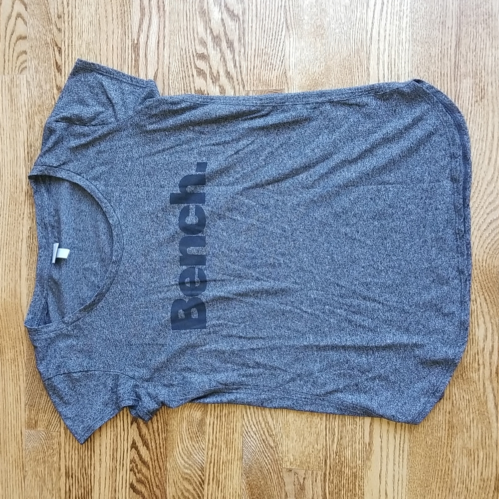 (M) Bench. Lightweight Heathered Grey T-Shirt Lounge Relaxed Fit Athleisure